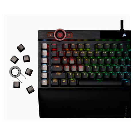 Corsair | K100 RGB Optical | Mechanical Gaming Keyboard | Mechanical Gaming Keyboard | US | Wired | Black/Red - 10